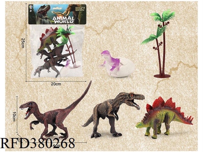 3 SIMULATION DINOSAURS IN 1 BAG