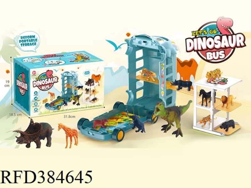 ANIMAL PARK DINOSAUR BUS WITH 9 ANIMALS