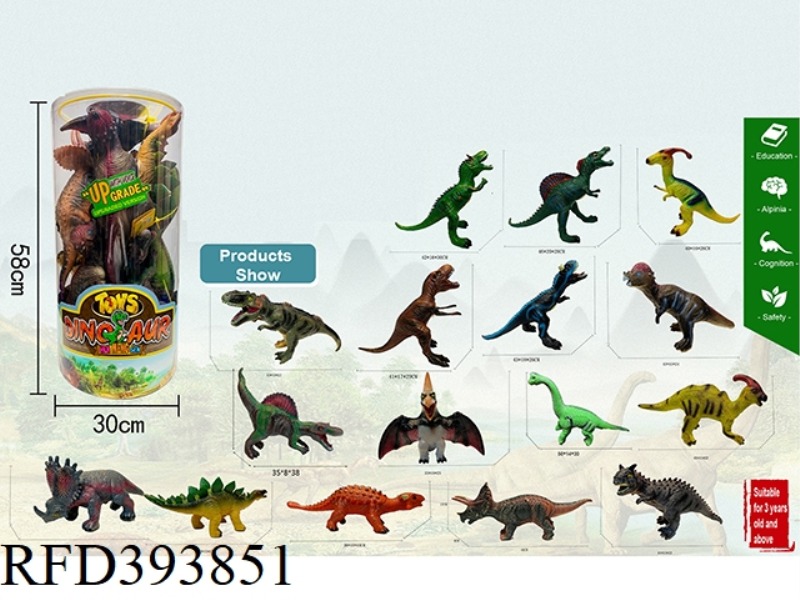 LARGE DINOSAUR SUIT WITH SOUND AND LIGHT (16 STYLES RANDOM MIX) 12PCS