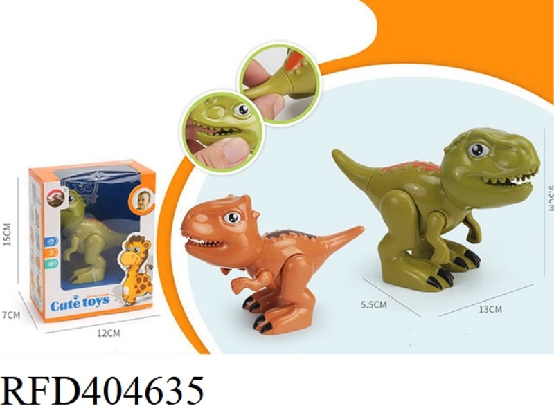 4 STYLES OF TWISTUO MUSIC DINOSAURS IN 2 COLORS MIXED (GREEN, BROWN)