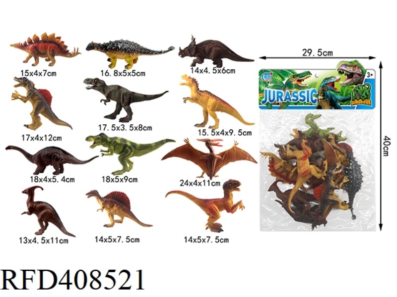 SIMULATION COLOR PAINTING DINOSAUR 12PCS