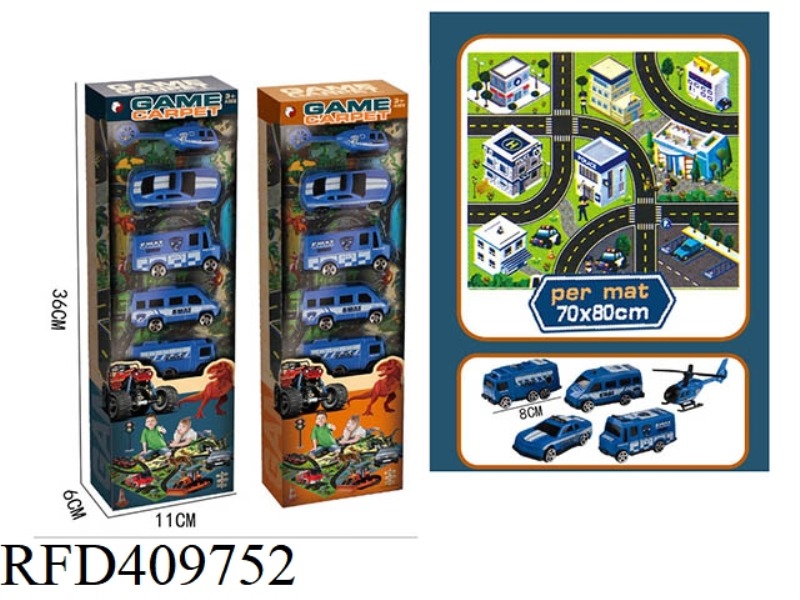 CARPET POLICE CAR SET