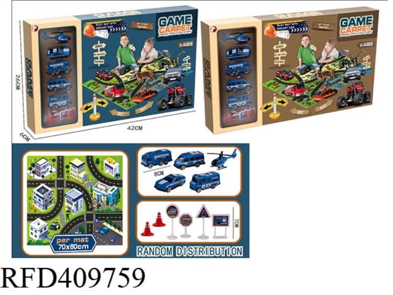 CARPET POLICE CAR SET