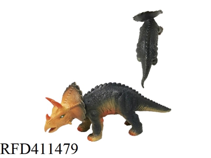 VINYL-FILLED COTTON MEDIUM TRICERATOPS WITH IC LIGHT