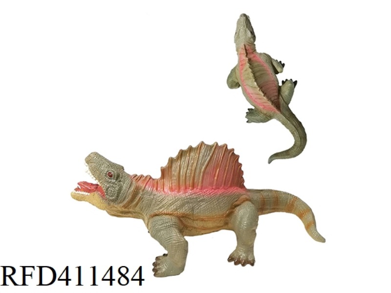 VINYL-FILLED COTTON MEDIUM-SIZED SPINY CROCODILE WITH IC LIGHT