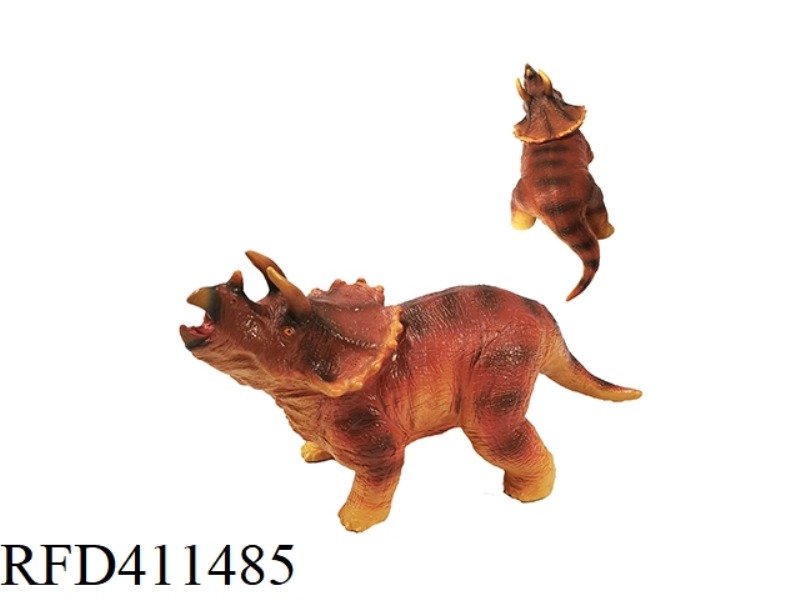 VINYL-FILLED COTTON MEDIUM-SIZED TRICERATOPS WITH IC LIGHT