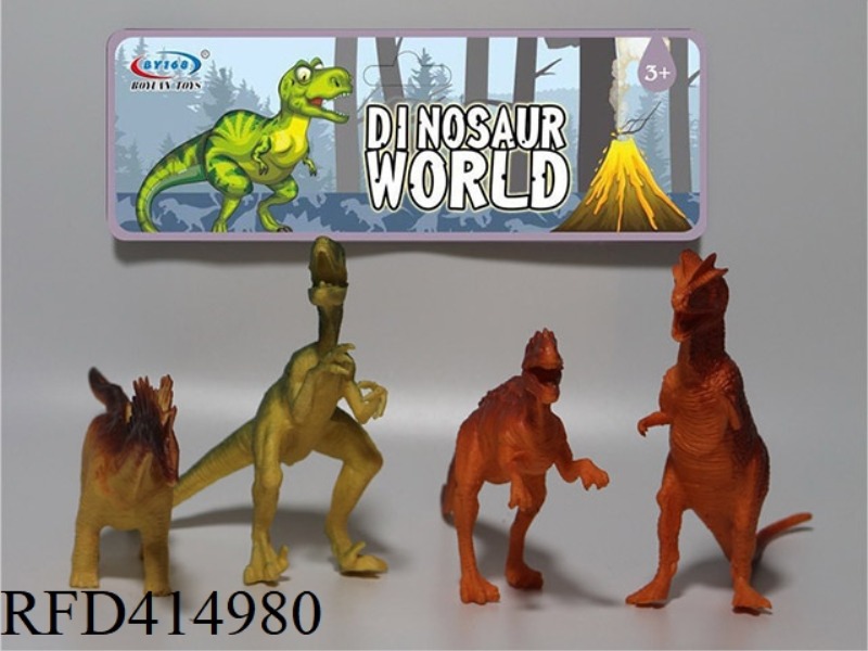 6 INCH SIMULATION DINOSAUR 4 PIECE SET