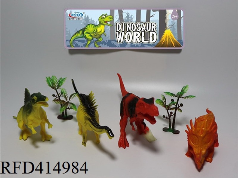 6 INCH SIMULATION DINOSAUR 4 PIECE SET