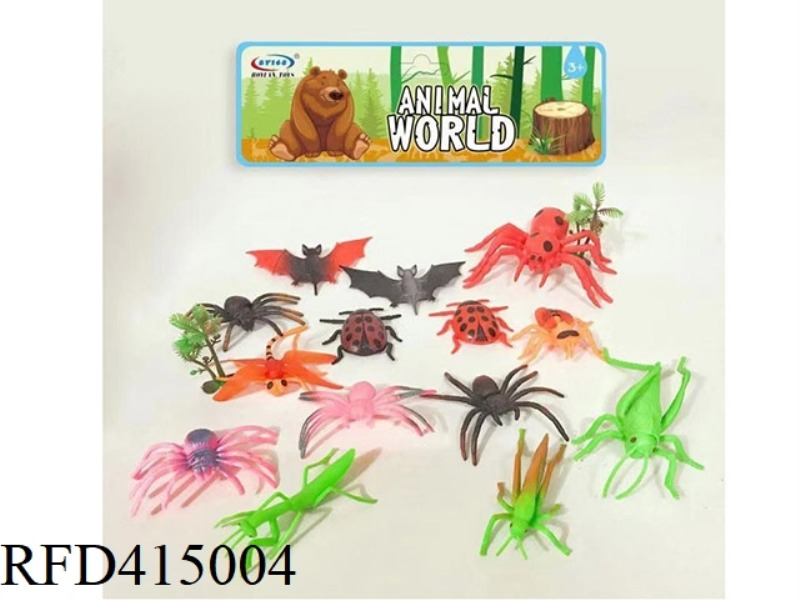 14-PIECE SET OF SMALL INSECTS