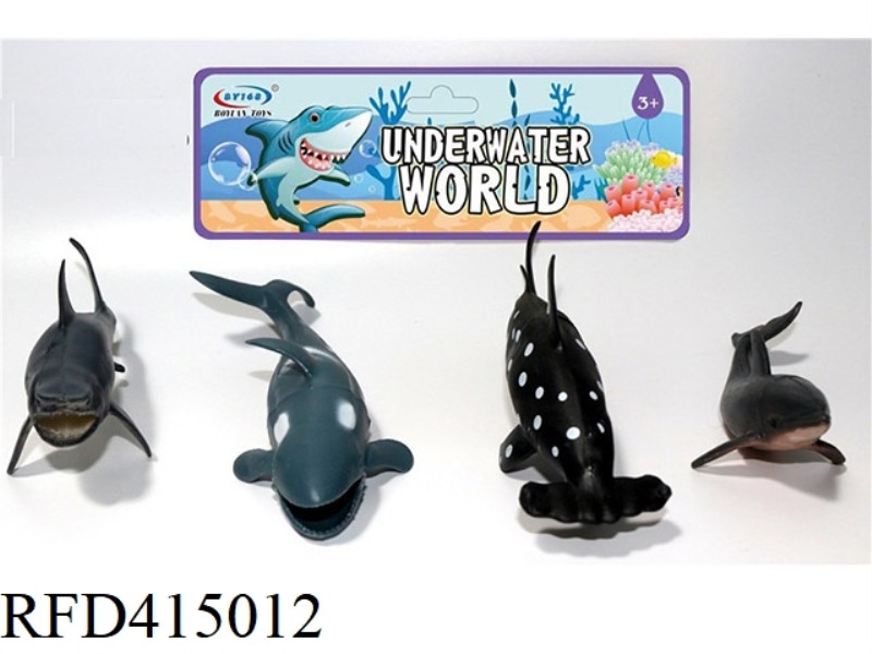 4 PIECES OF SIMULATED MARINE CREATURES