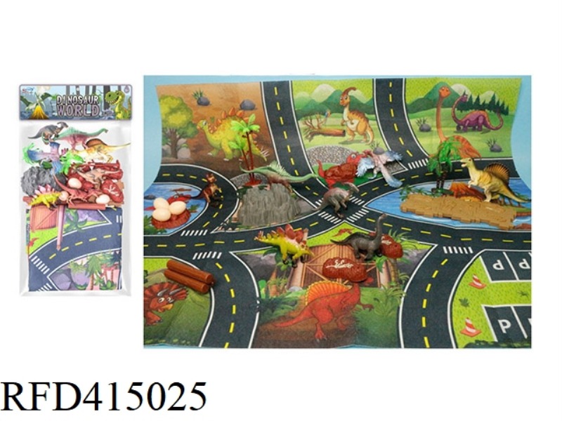 BOUTIQUE DINOSAUR 23 PIECE SET WITH CARPET