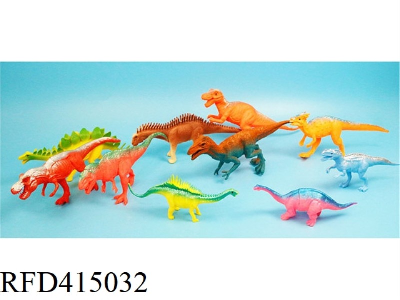 10-PIECE SET OF BIG DINOSAUR WITH WHISTLE
