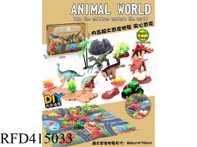 SCENE DINOSAUR CARPET DIY SET BOX
CONTAINS OVERSIZED NON-WOVEN PRINTED CARPET
