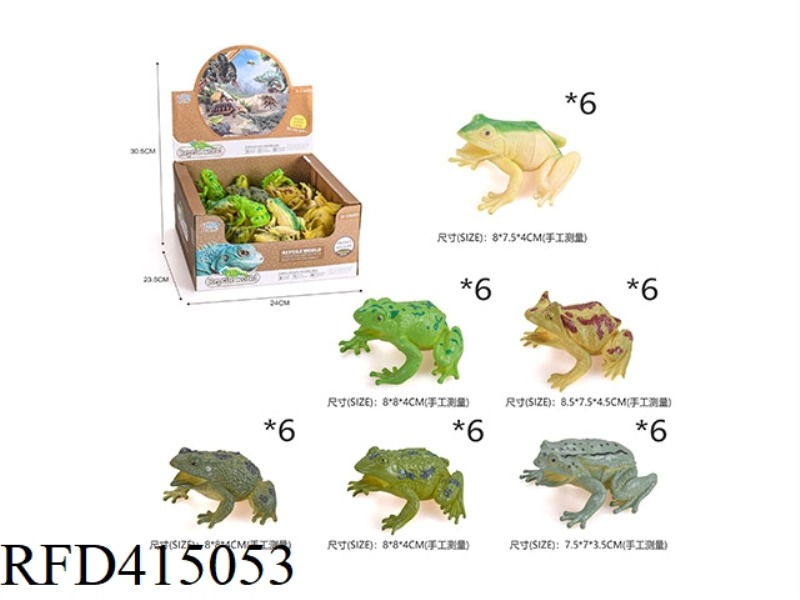 6 TYPES OF FROGS, 30PCS/BOX (WITH BB WHISTLE)