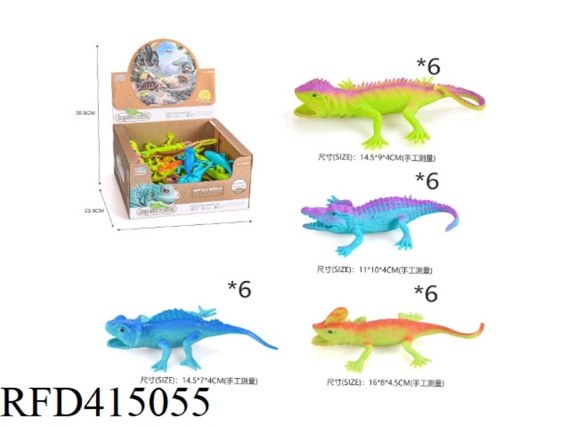 4 TYPES OF LIZARDS, 24PCS/BOX