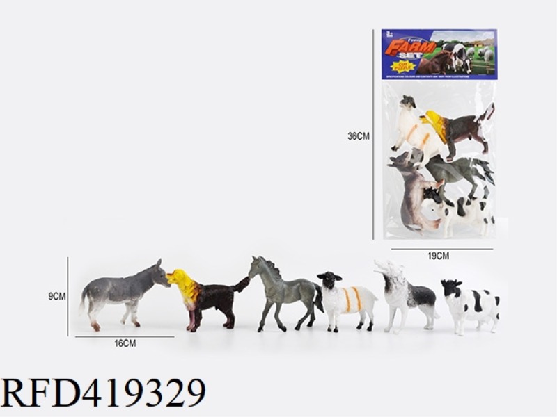 5.6 INCH 6 FARM ANIMALS SET