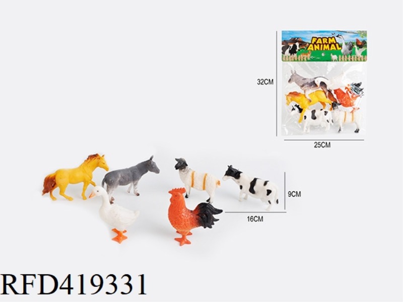 5.6 INCH 6 FARM ANIMALS SET