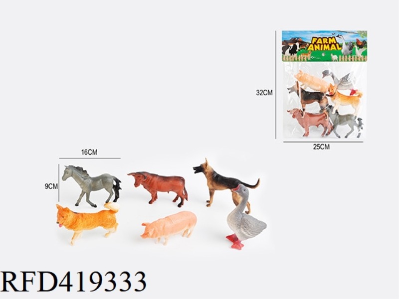 5.6 INCH 6 FARM ANIMALS SET