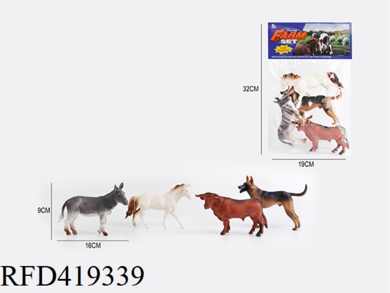 5.6 INCH 4 FARM ANIMALS SET