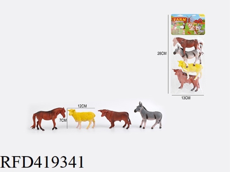 5.6 INCH 4 FARM ANIMALS SET