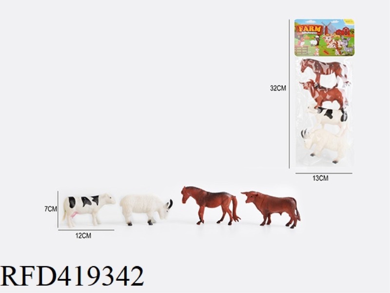 5.6 INCH 4 FARM ANIMALS SET