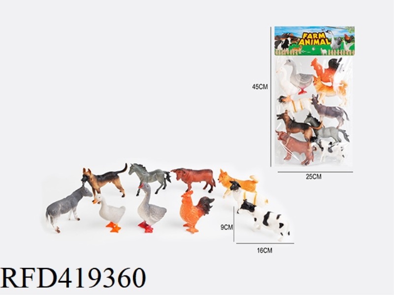 5.6 INCH 10 FARM ANIMALS SET