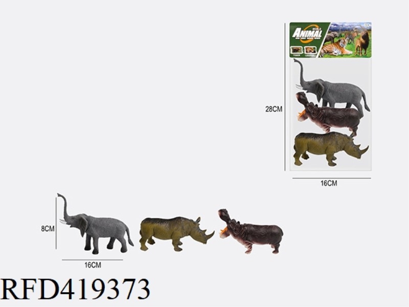 6 INCH 3 WILD ANIMALS SUIT