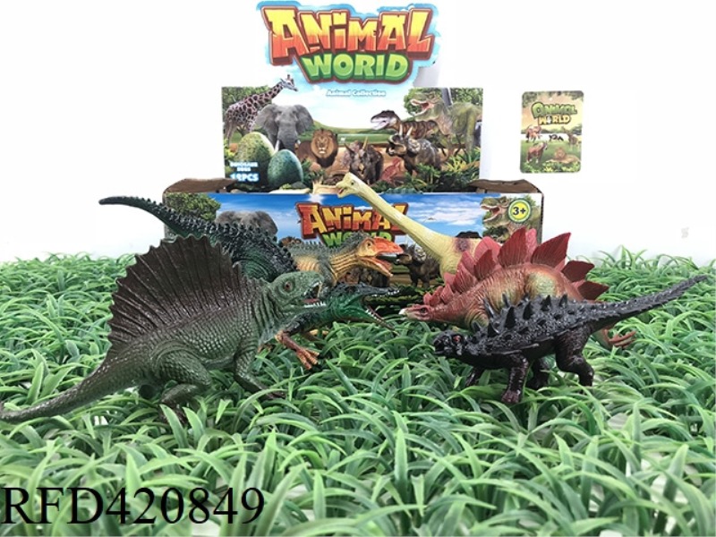 7 INCH SOLID DINOSAUR 12PCS