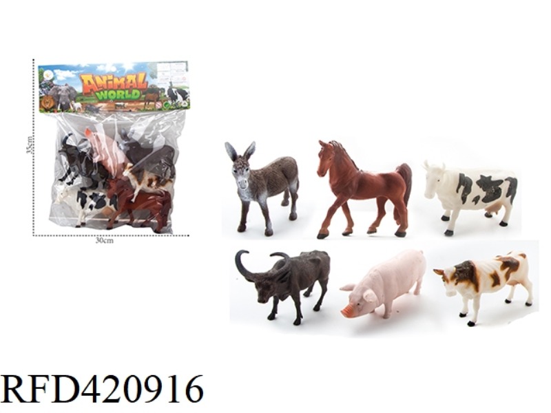 6 8-INCH FARM ANIMALS
