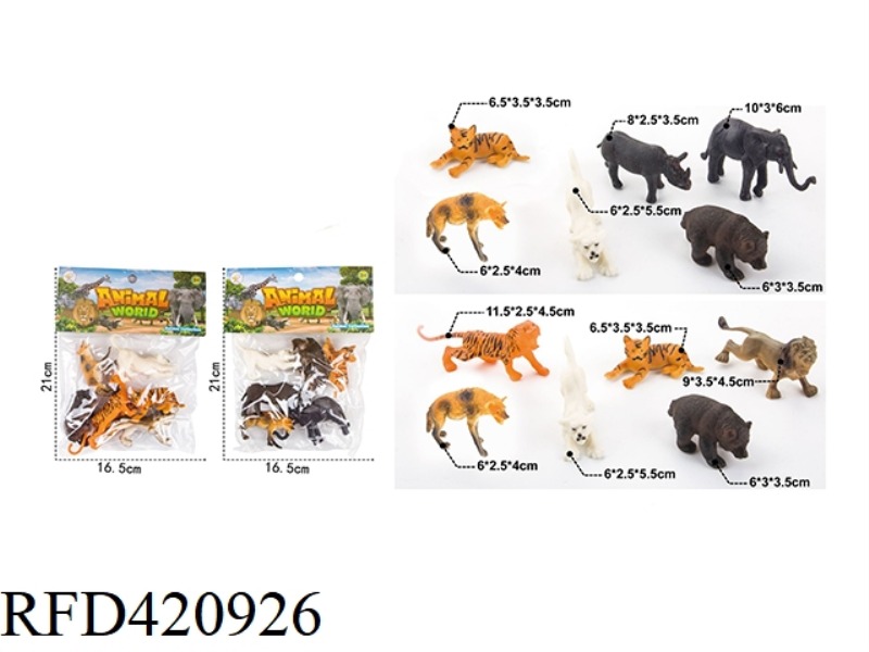 6 4-INCH WILD ANIMALS