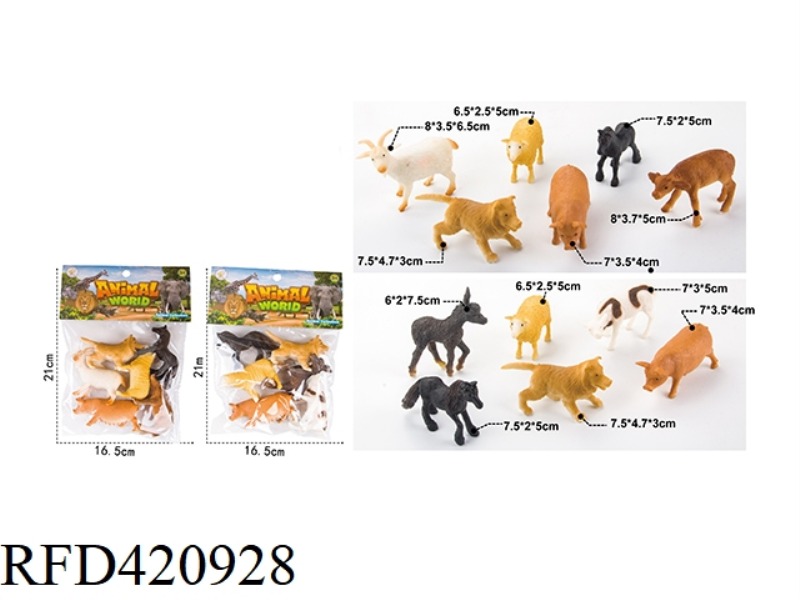 6 4-INCH FARM ANIMALS