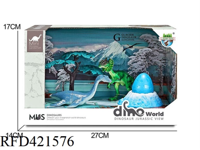 DINOSAUR GLACIER SCENE SET + SURPRISE DINOSAUR EGG