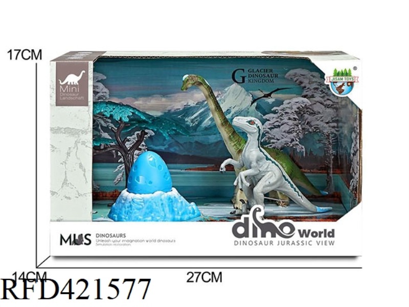 DINOSAUR GLACIER SCENE SET + SURPRISE DINOSAUR EGG