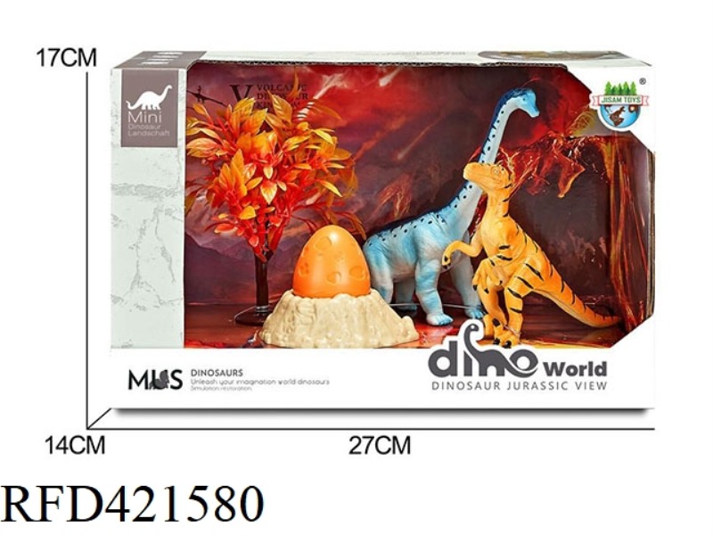 DINOSAUR VOLCANO SCENE SET + SURPRISE DINOSAUR EGG