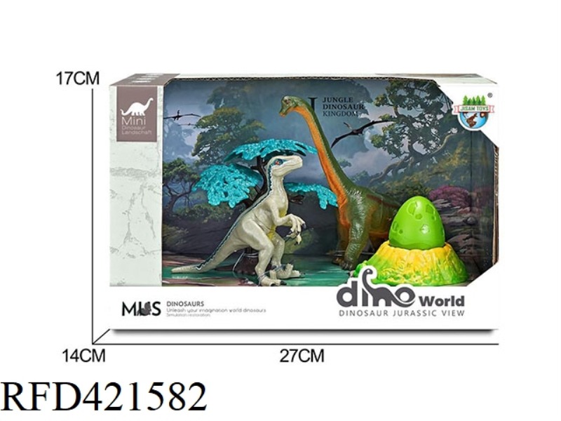 DINOSAUR FOREST SCENE SET + SURPRISE DINOSAUR EGG