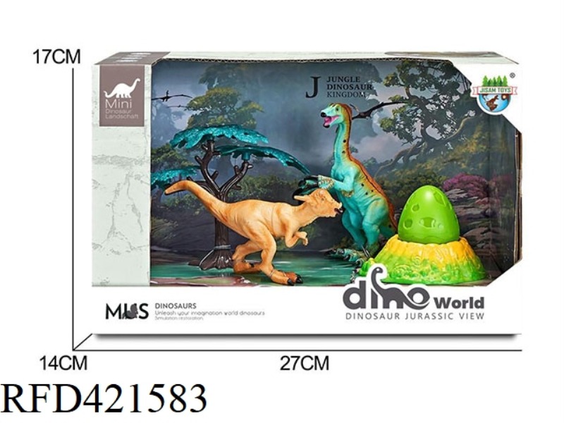 DINOSAUR FOREST SCENE SET + SURPRISE DINOSAUR EGG