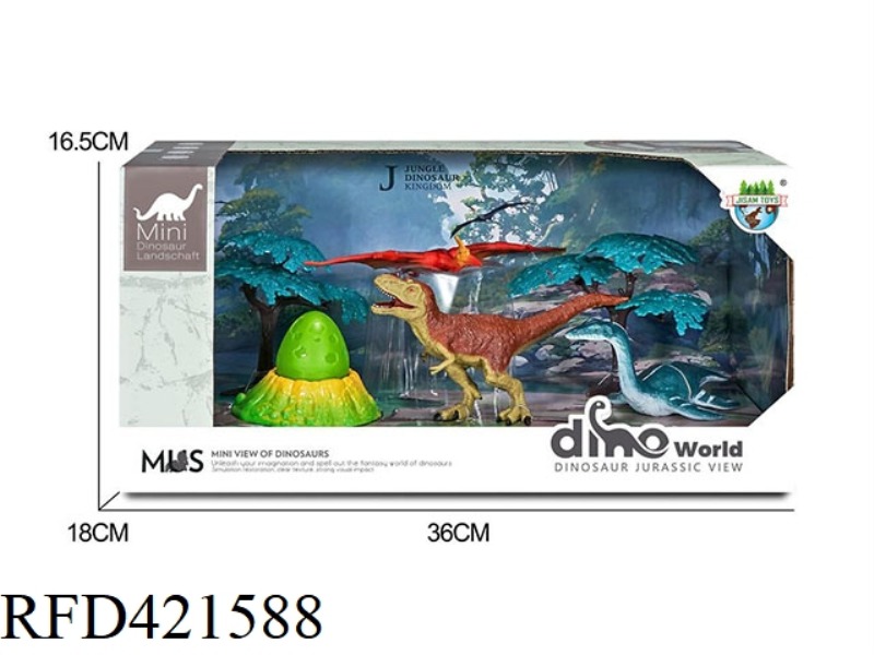DINOSAUR FOREST SCENE SET + SURPRISE DINOSAUR EGG