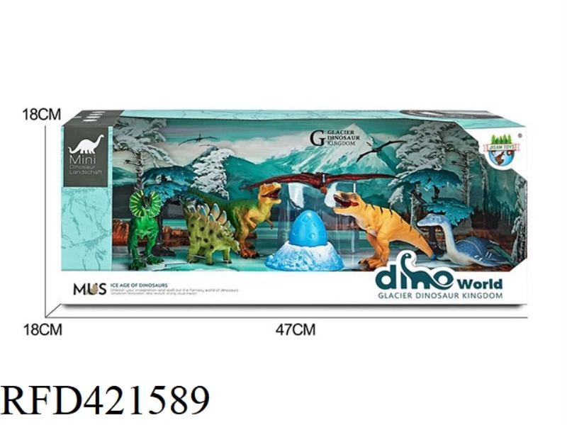 DINOSAUR GLACIER SCENE SET + SURPRISE DINOSAUR EGG