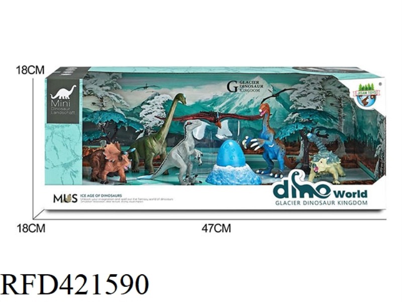 DINOSAUR GLACIER SCENE SET + SURPRISE DINOSAUR EGG