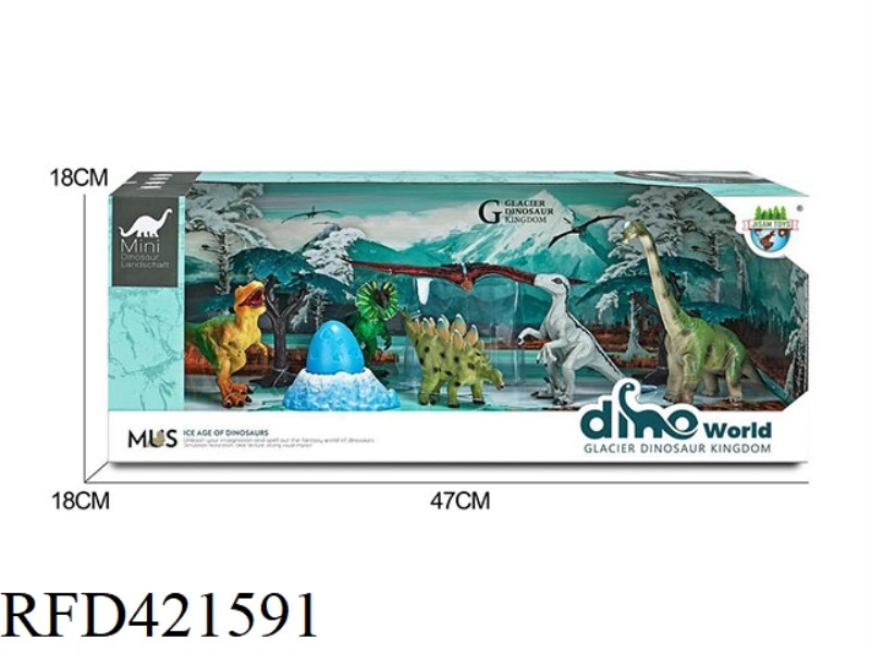 DINOSAUR GLACIER SCENE SET + SURPRISE DINOSAUR EGG