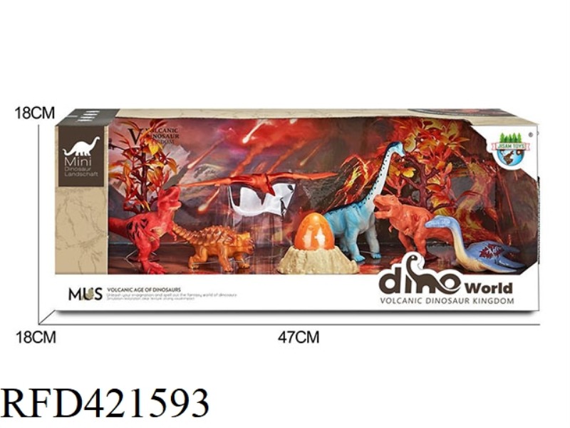 DINOSAUR VOLCANO SCENE SET + SURPRISE DINOSAUR EGG