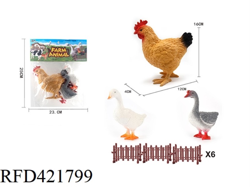 BIG HEN + DUCKLING + GOOSE + 6 RAILINGS