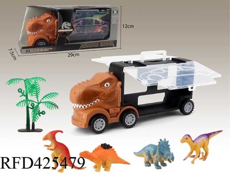 TYRANNOSAURUS STORAGE CART + 4 DINOSAURS + 1 TREE