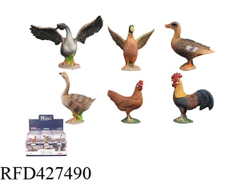 SOLID FARM ANIMALS 24PCS