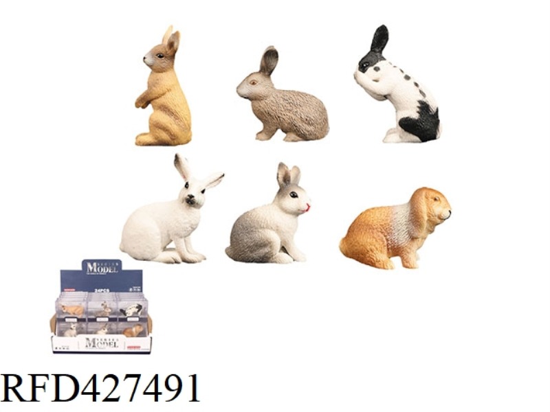 SOLID FARM ANIMALS 24PCS