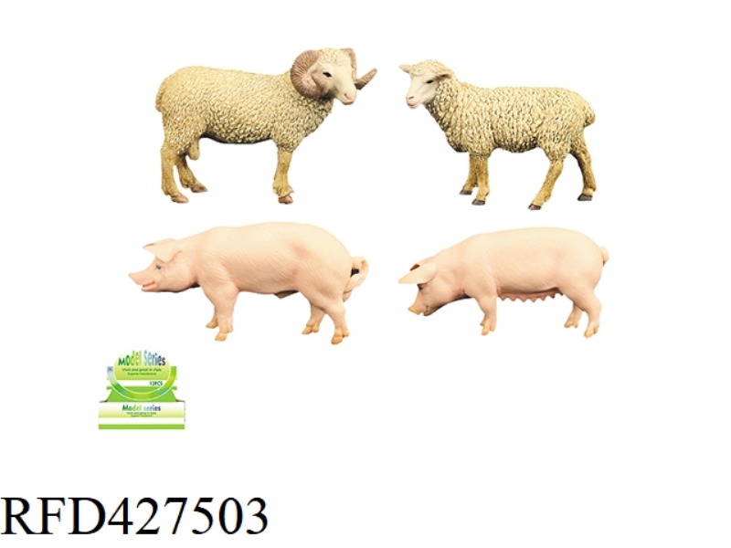 SIMULATION MODEL FARM ANIMALS 24PCS