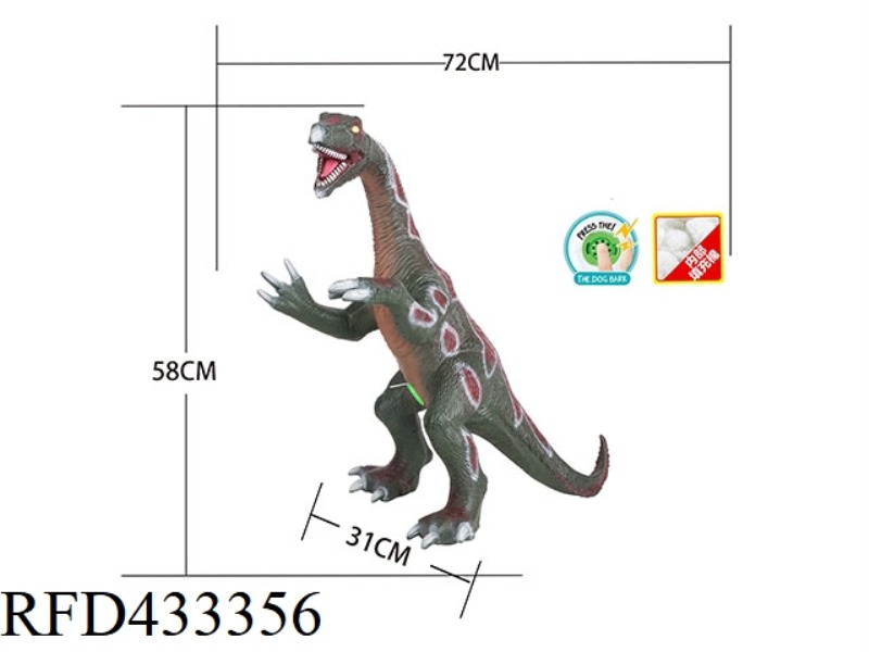 SOFT RUBBER THERIZINOSAURUS WITH IC PRONUNCIATION