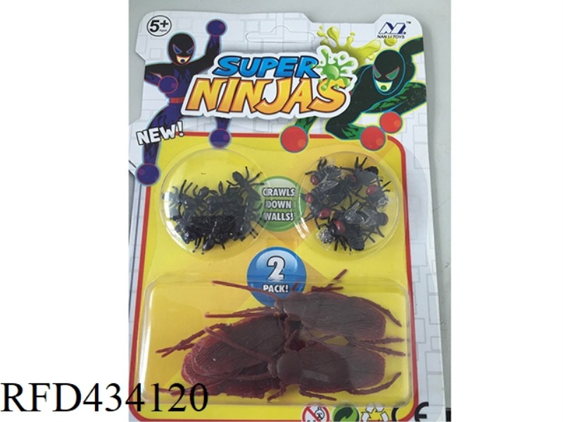 4 COCKROACHES + 10 ANTS + 10 FLIES