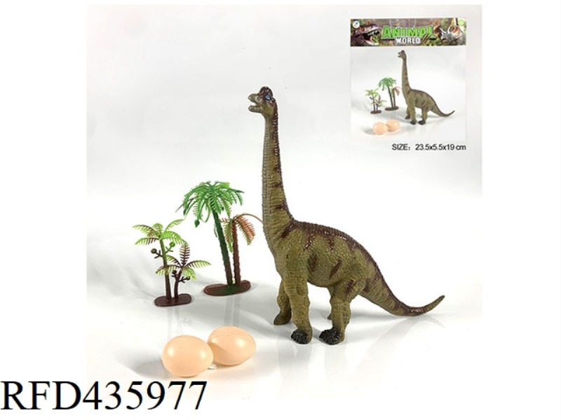 PVC SUPER LARGE DINOSAUR BRACHIOSAURUS SCENE 5-PIECE SET