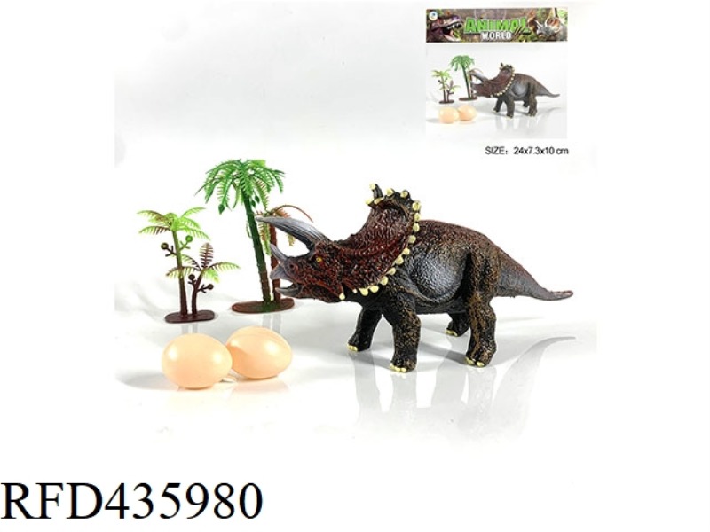 PVC LARGE DINOSAUR PENTAGONAL SCENE 5-PIECE SET